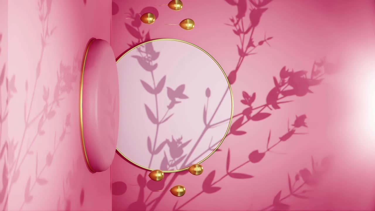 vertical de exhibición de productos para joyas artículos de lujo con sombra de árbol movidos por una suave brisa en fondo rojo tienda en línea de comercio electrónico vender