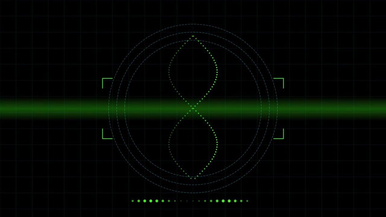 Digital DNA Helix Animation on Futuristic HUD Interface