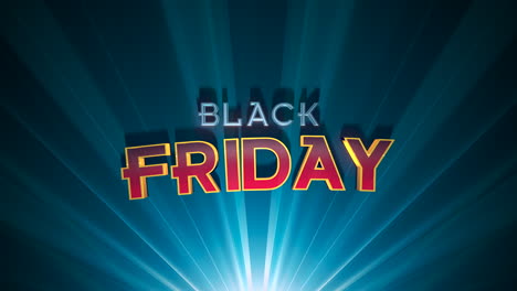 Colorful-Black-Friday-cartoon-text-on-blue-texture-with-beams-rays