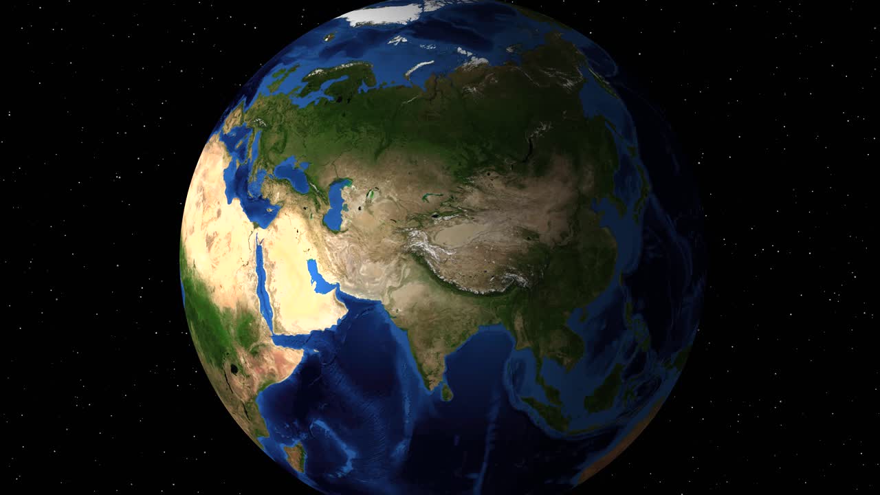 una vista de cerca progresiva de israel desde el espacio