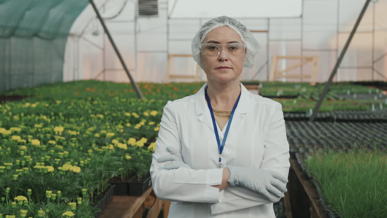 Ingegnere Agronomo donna in serra