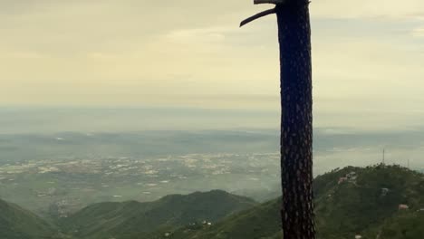 panning shot of the landscape in kasauli, india