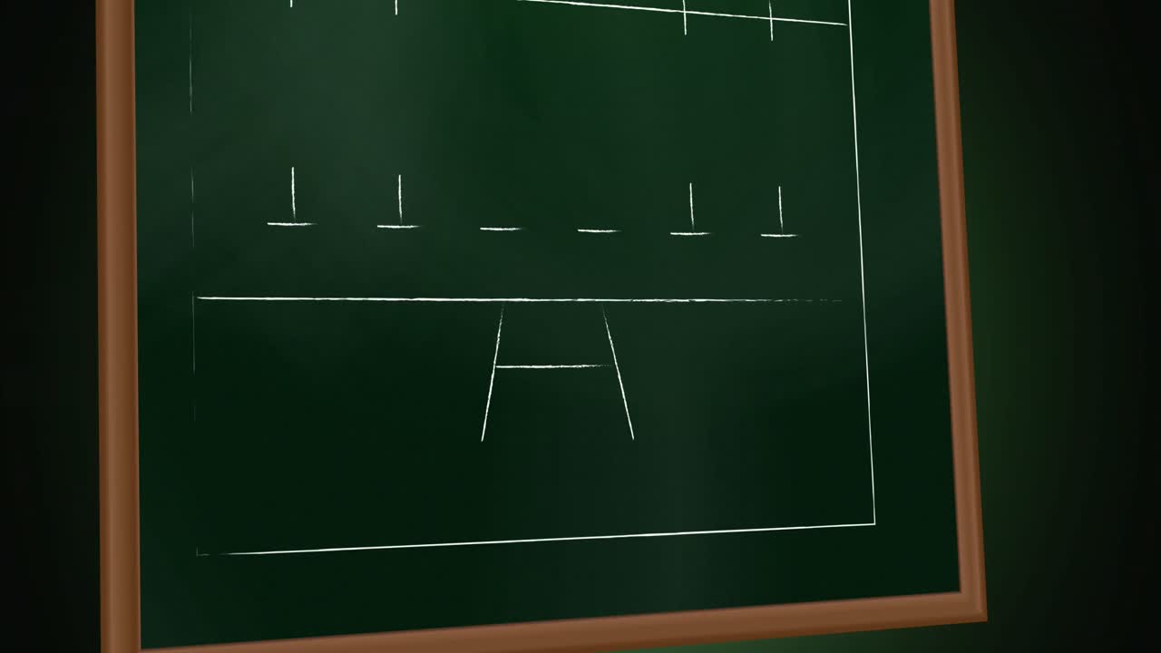 animación del dibujo del plan de juego sobre fondo verde