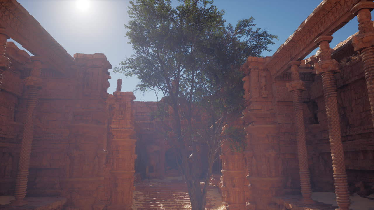 ruinas de un antiguo templo en el desierto