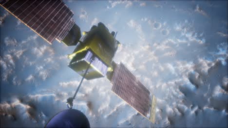 topógrafo global en órbita alrededor del planeta marte