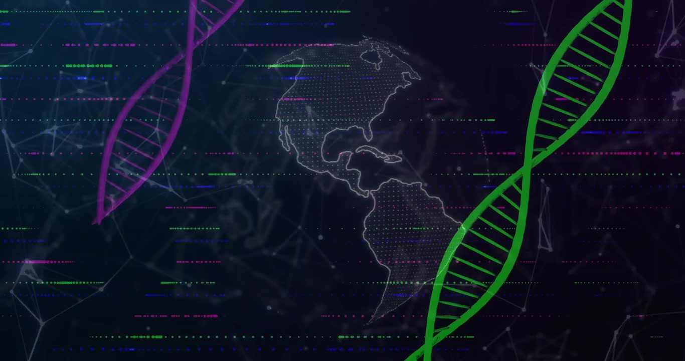 All'avvio, la Terra ruota, con linee di glitch che lampeggiano ed eliche che si spostano verso l'esterno, illustrando il flusso di dati.