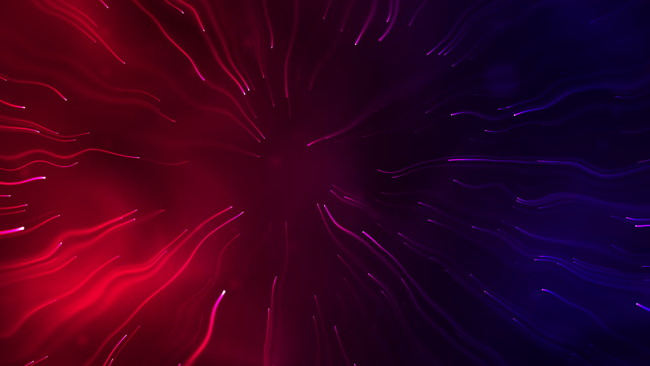 Dynamic Abstract Red and Purple Light Trails Flowing