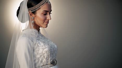 elegant bride in traditional attire