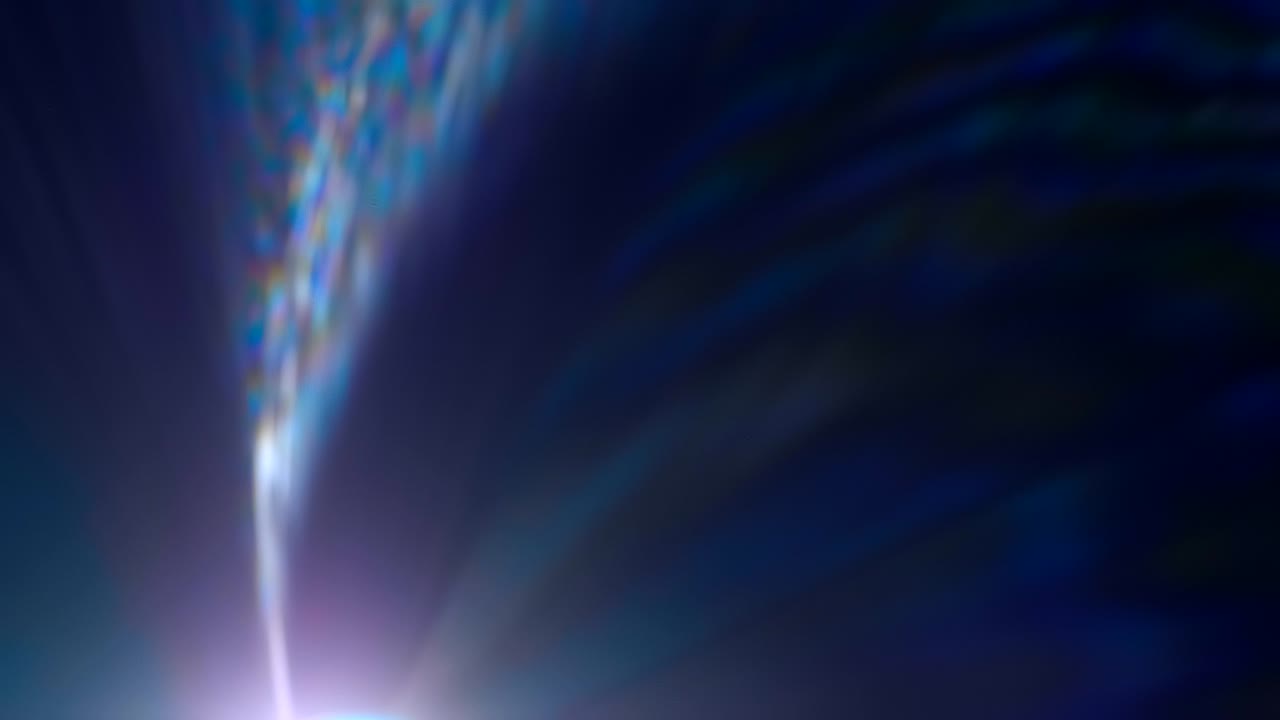 destellos coloridos en la lente de una fuente de luz brillante sobre un fondo negro