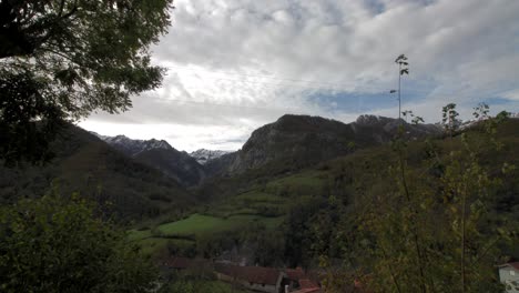 time-lapse view of mountains from caleao, in parque natural de redes, asturias, spain