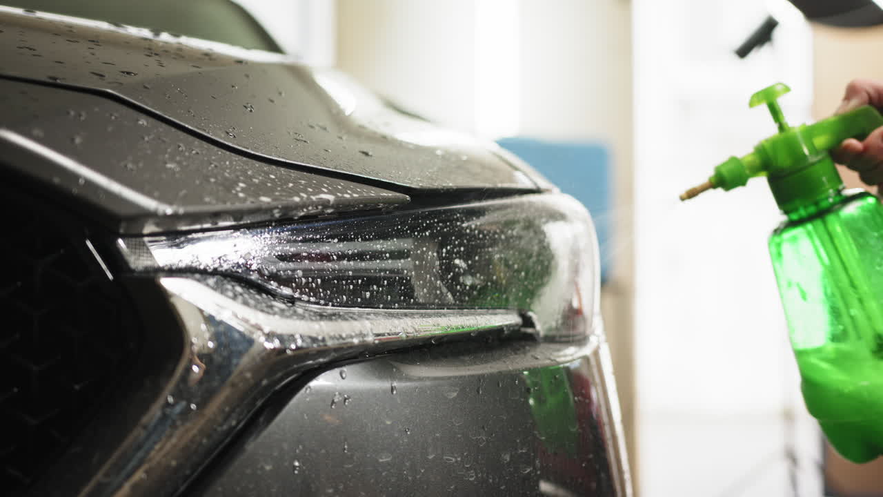 lavado de coches en curso