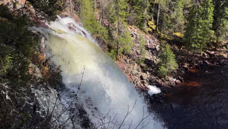 A-small-waterfall-in-the-forest.-Steady-closeup