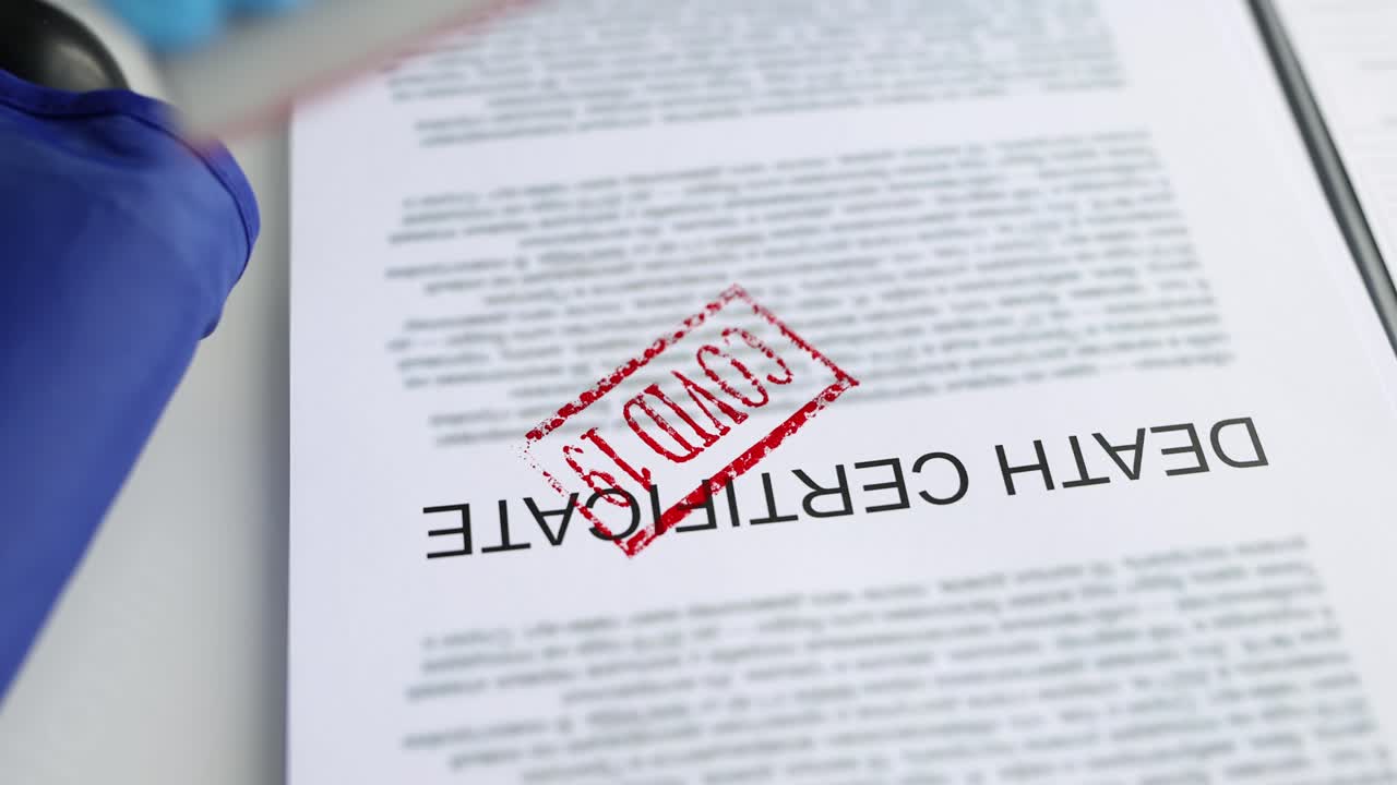 Stamping a Death Certificate