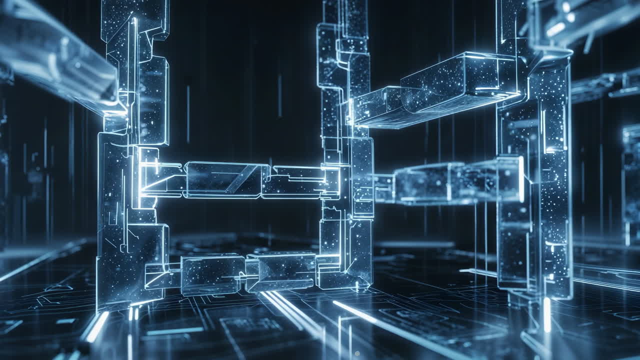 Abstract Digital Network Grid