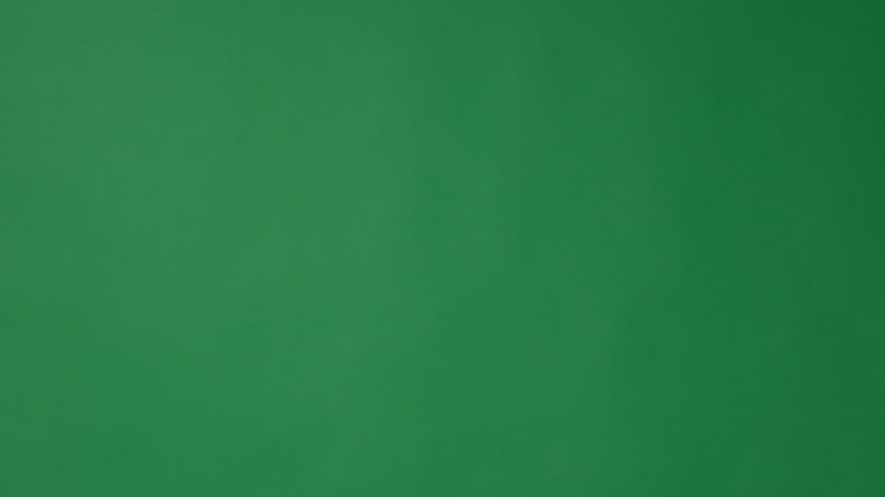 hombre mostrando la palma abierta de las manos sobre la pantalla verde