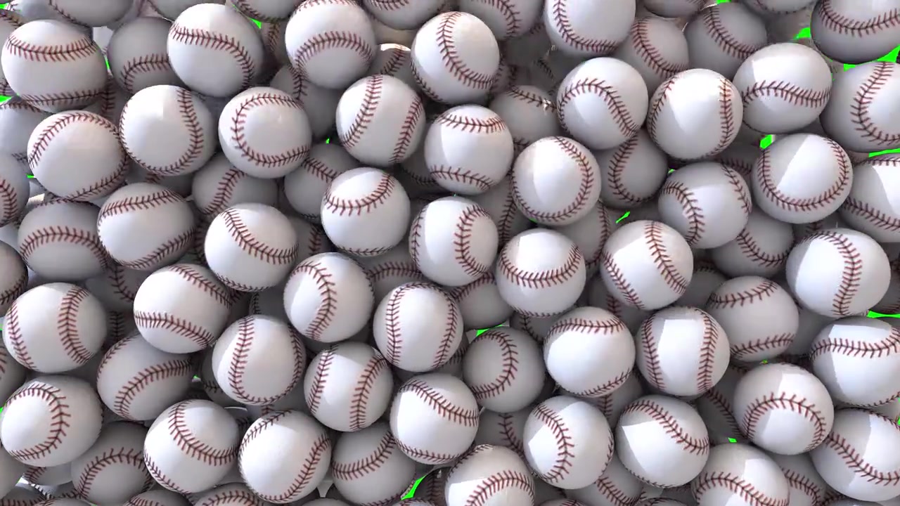Baseball transizione a schermo intero sovrapposizione composita 4K