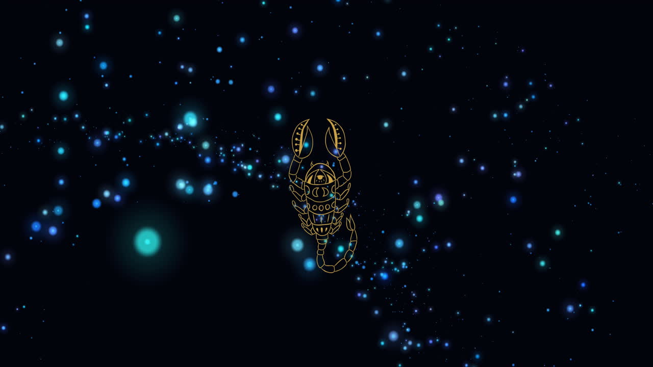 composición del signo estelar de escorpio sobre el cielo nocturno estrellado