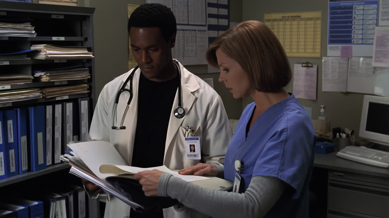 Medical Professionals Reviewing Patient Files