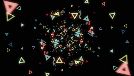 triángulos brillantes abstractos