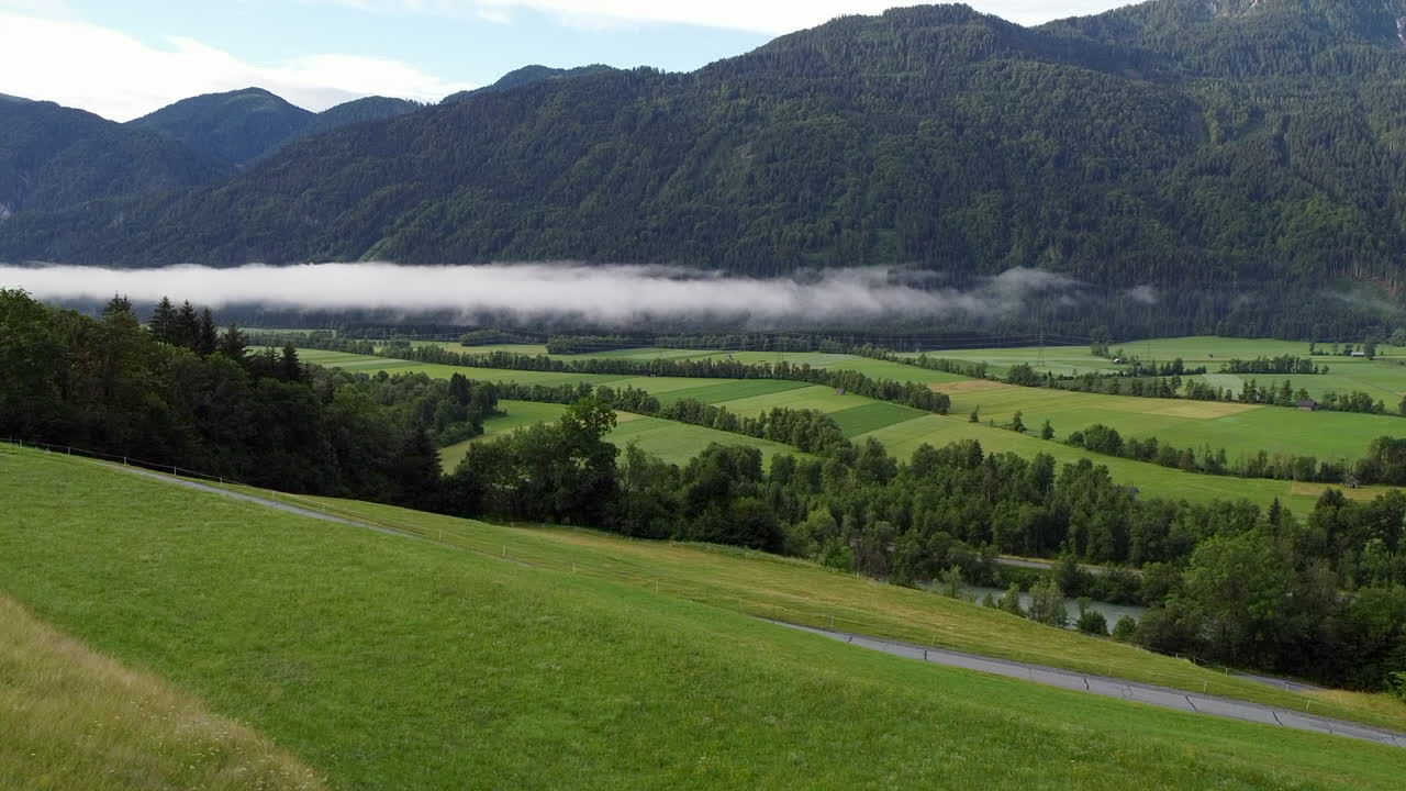 공중 에서 볼 수 있는 오스트리아의 풍경