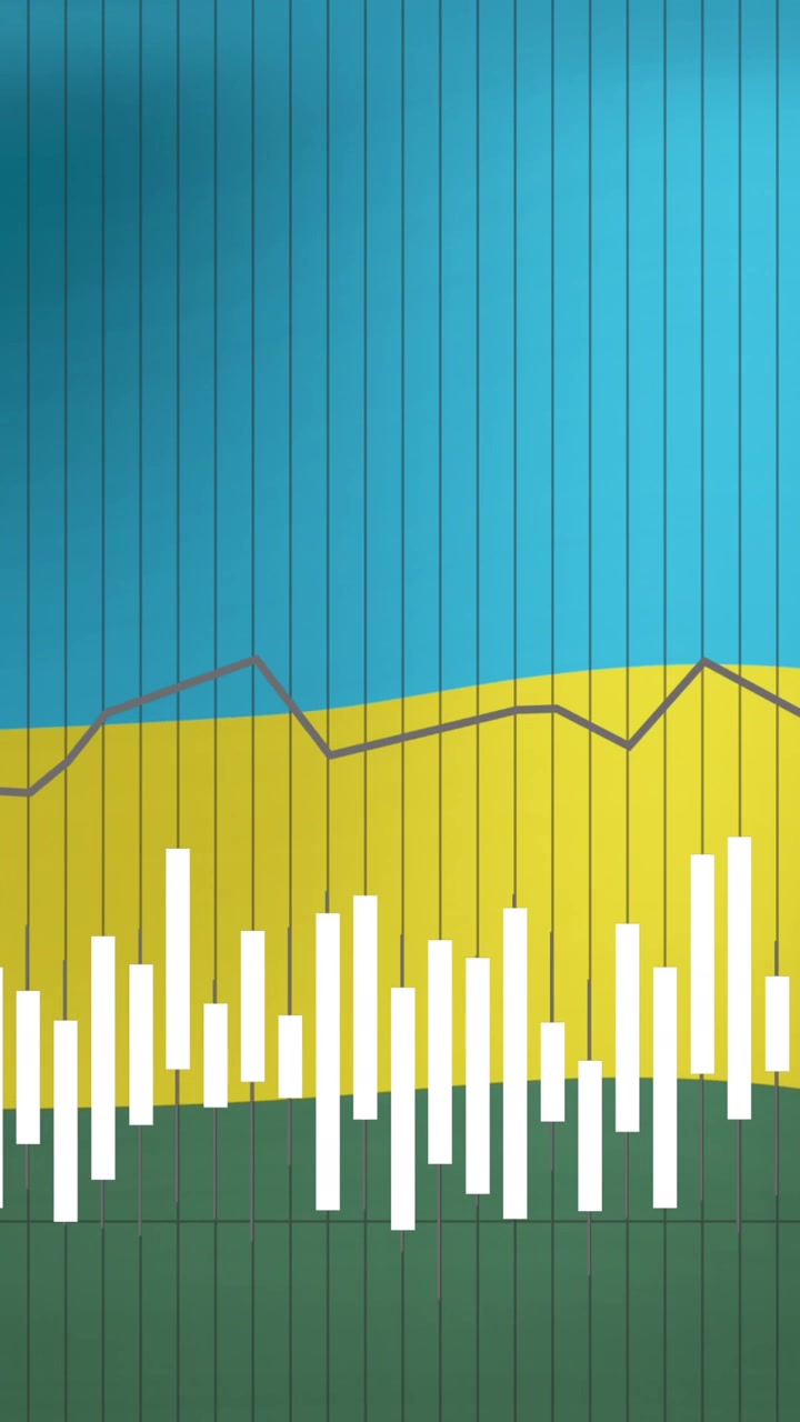 Animation of data processing over flag of rwanda