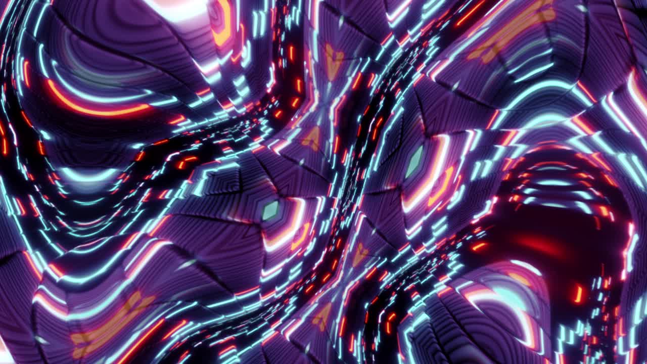 abstracto digital psicodélico hipnótico ondulación digital de texturas de ciencia ficción. 4k 3d bucle sin costuras realidad virtual fondo de flujo de superficie líquida. tecnología diseño de movimiento de patrón de efecto hipnótico.