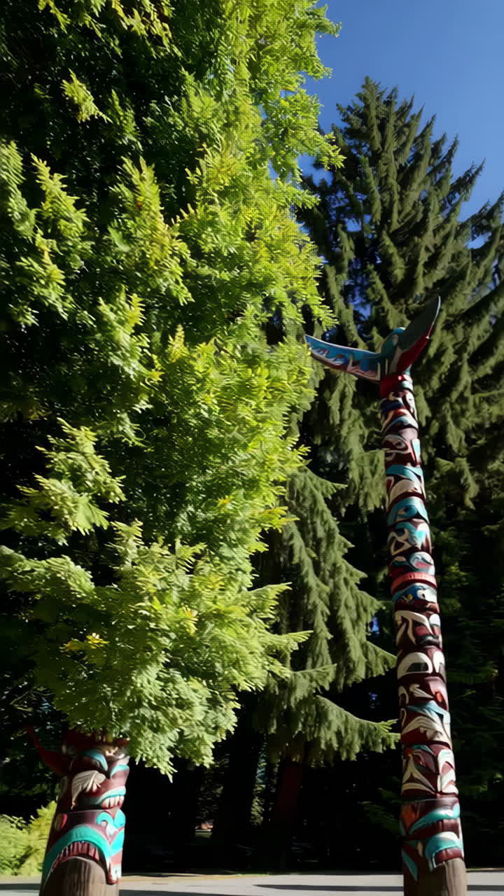 Totem Poles in a Park