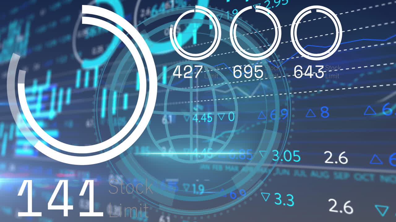 animación del procesamiento de datos en todo el mundo