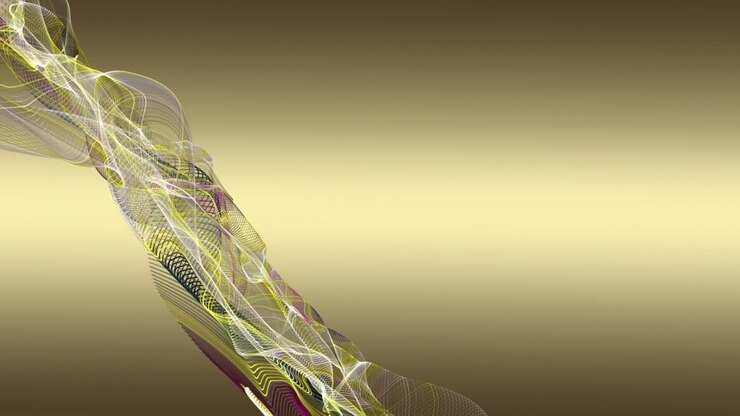 Animazione fantastica con oggetto a onda di particelle al rallentatore e spazio per il testo, 4096x2304 loop 4K