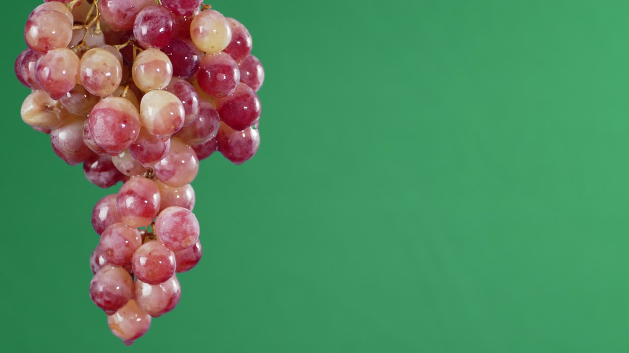 un ramo de uvas rojas perfumadas.