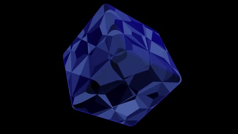 fantastic blue cube on a black background.