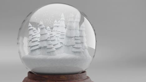 Enchanted-Winter-Forest-within-a-Snow-Globe-on-white-background