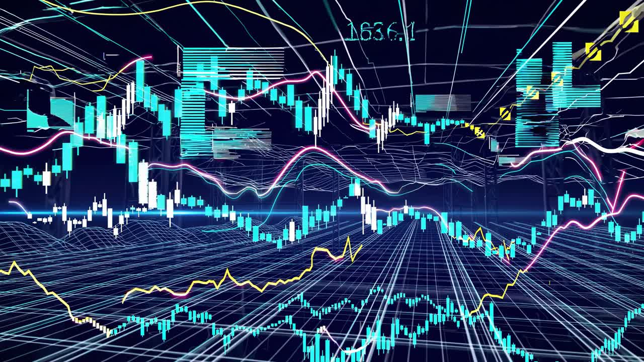 visualización de datos abstractos del mercado de valores