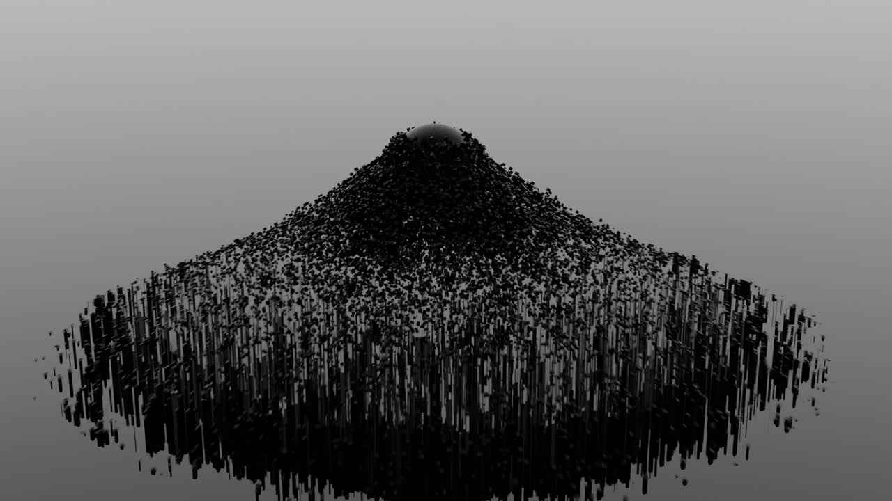 추상적인 3d 흑백 구 디자인