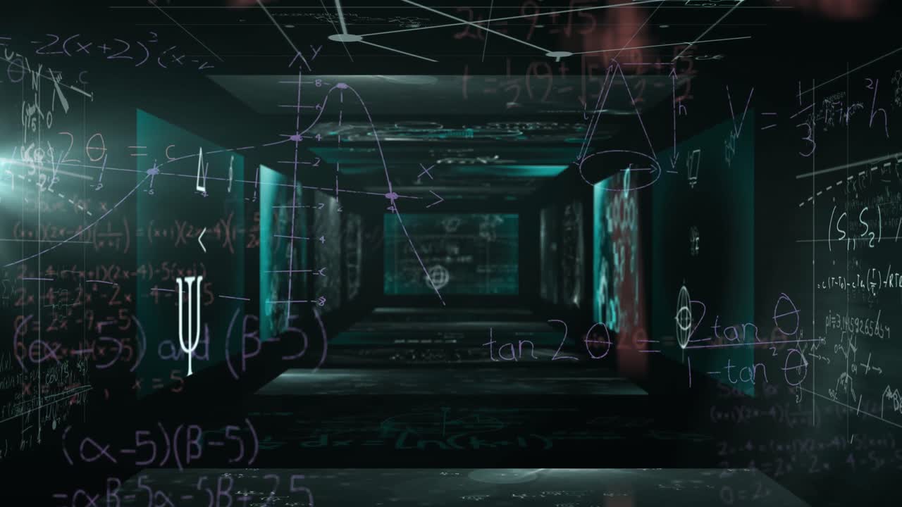 Animation of mathematical equations over data processing