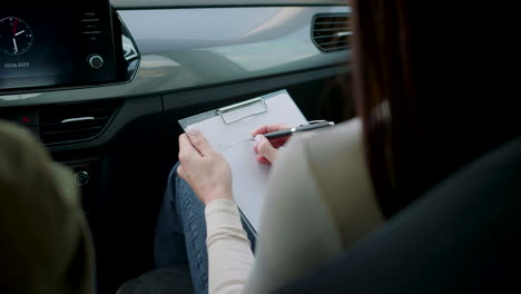 woman writing notes