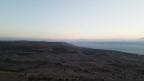 sea of galilee from the golan. lake galilee in northern israel, where many of the stories of the new testament happened