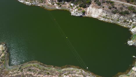 vista de dron del lago barrett