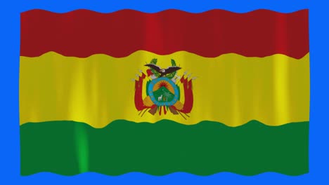 bandera de bolivia ondeando material de archivo de pantalla de croma para fondos y texturas i bandera del país de bolivia ondeando video de stock