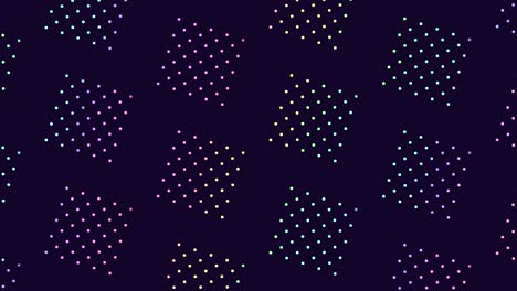 patrón de puntos y cuadrados de arco iris de movimiento