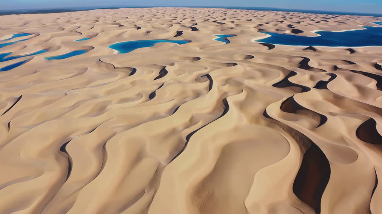 Aerial View of Lençois Maranhenses National Park, Brazil