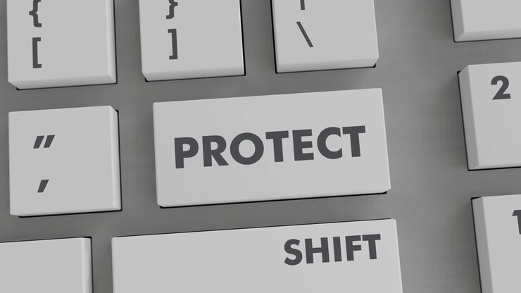 presionar el botón de protección en el teclado
