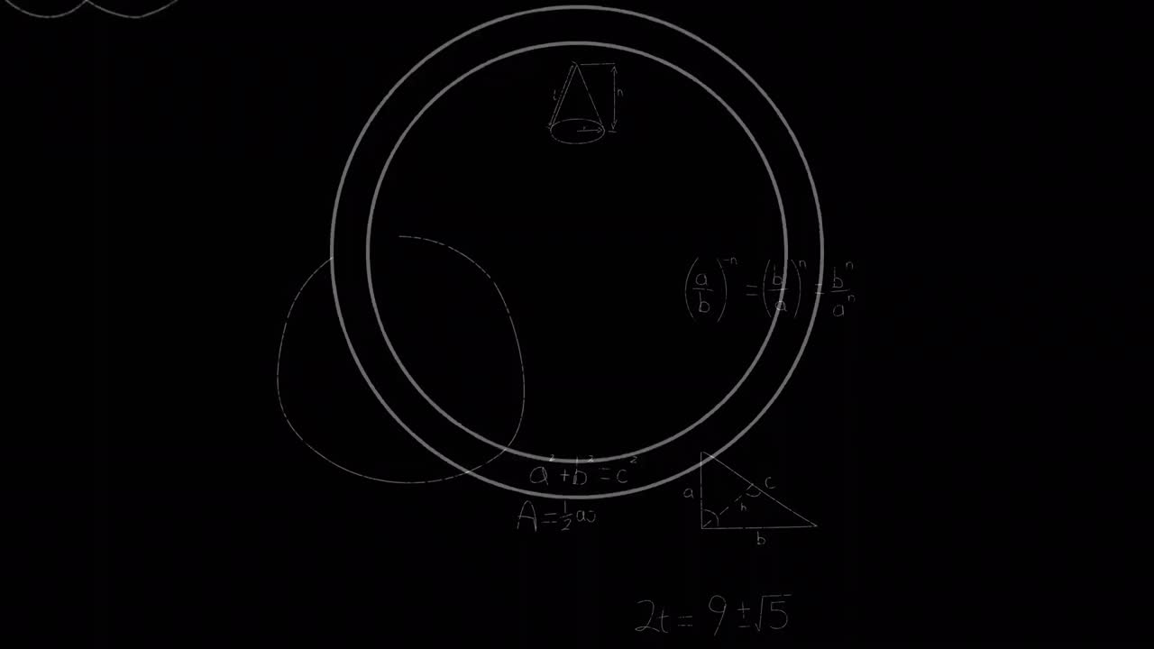 animación de ecuaciones matemáticas sobre círculos