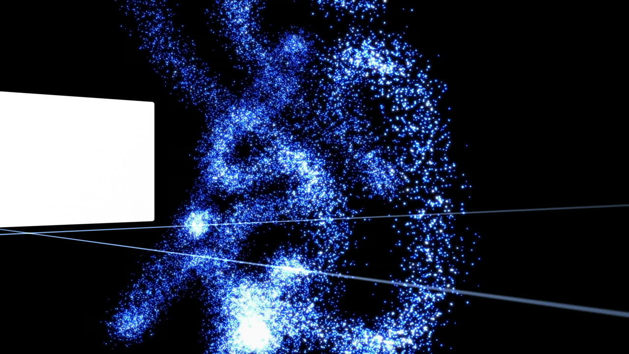 Screens next to floating particles