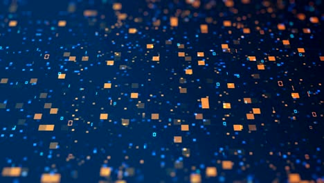 movimiento de la cámara en un código de datos digitales. concepto de tecnología informática