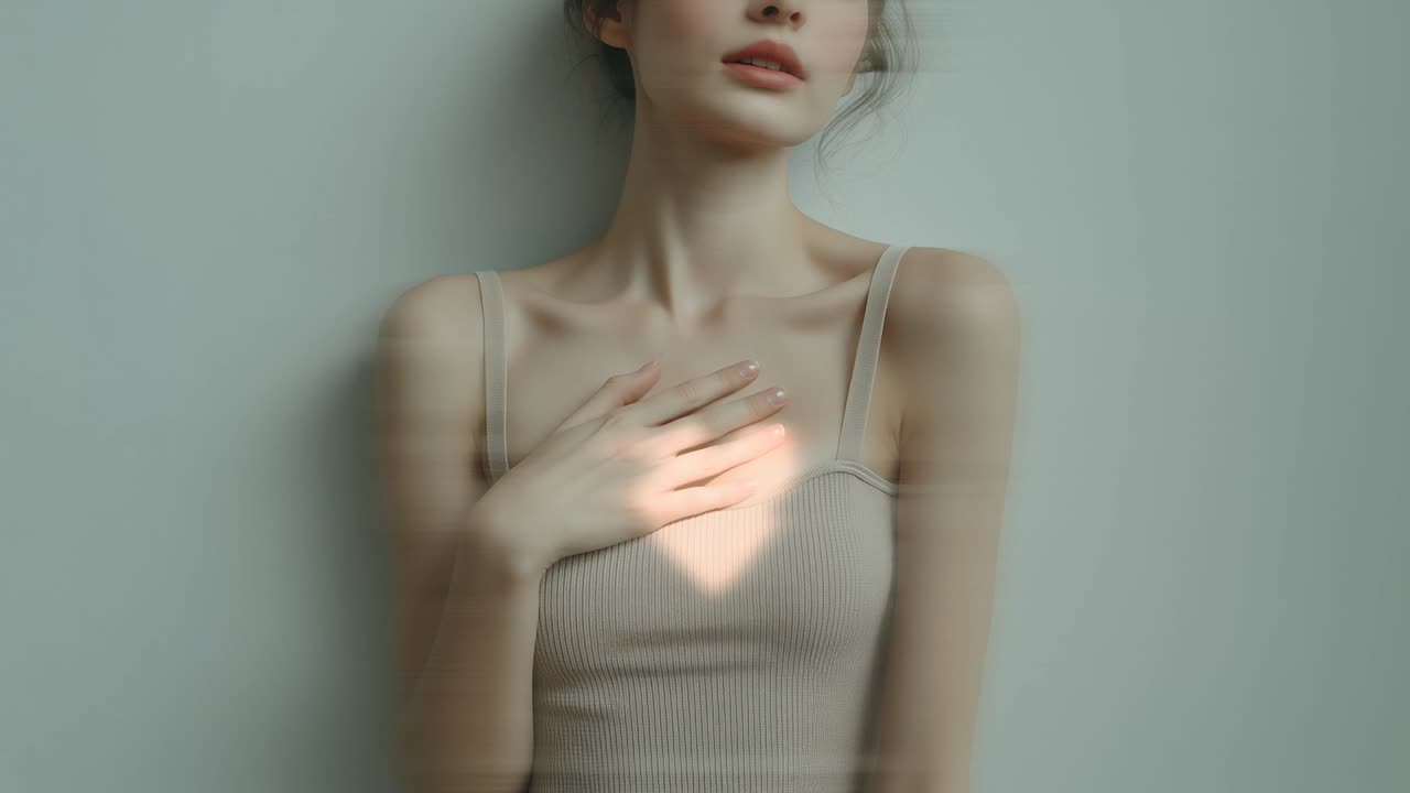 Portrait of a Woman with Hand on Chest