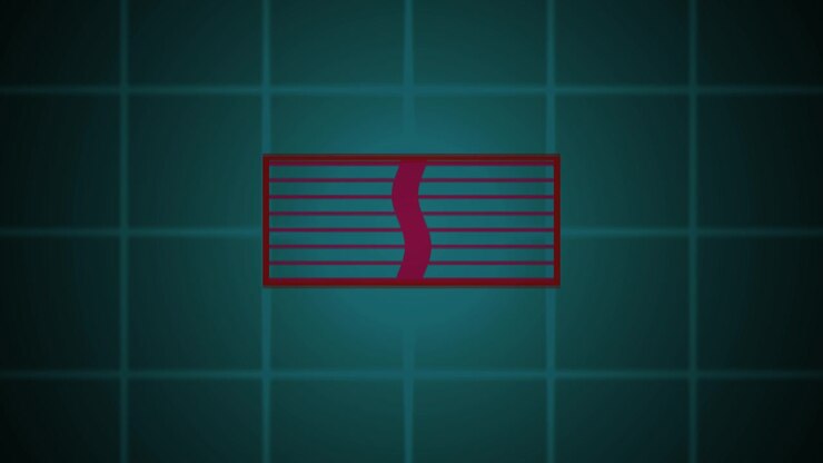 Abstract Digital Grid with Pulsating Lines and Wavy Flow Animation