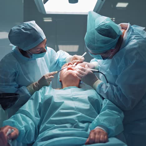 dentist repairing patient tooth