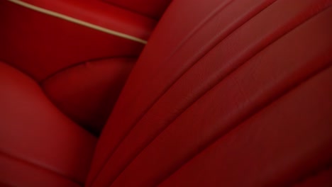 this is a 4k 60fps slow motion shot of the red leather seats of a trabant 600