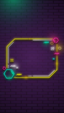 Bewegungsgrafik-Eines-Dekorativ-Leuchtenden-Neonrahmens